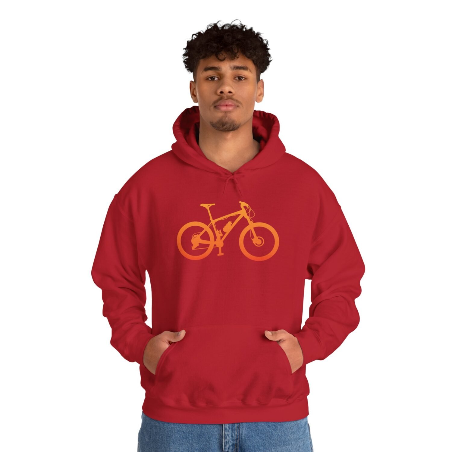 Mountain Bike Hoodie — Orange Gradient Bike Graphic for Cyclists & Outdoor Enthusiasts - Image 63