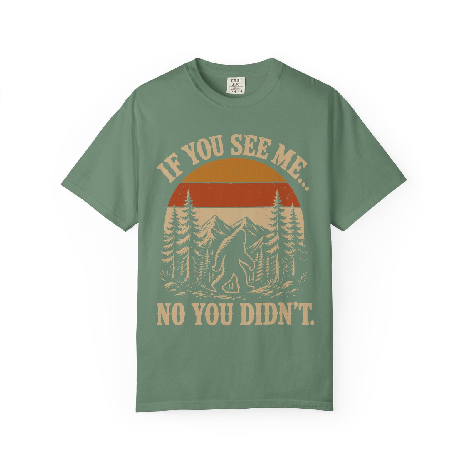 If You See Me - Funny Vintage Cryptid Hiking Bigfoot T-Shirt - Image 8