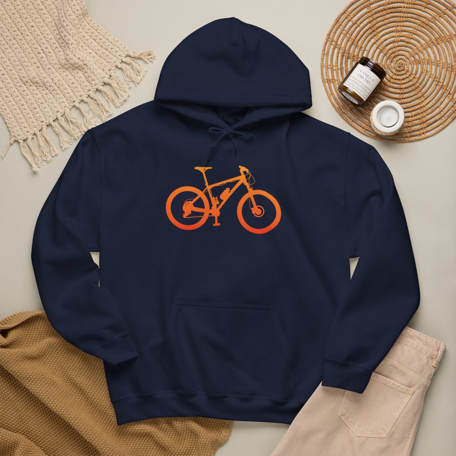 Mountain Bike Hoodie — Orange Gradient Bike Graphic for Cyclists & Outdoor Enthusiasts - Image 50