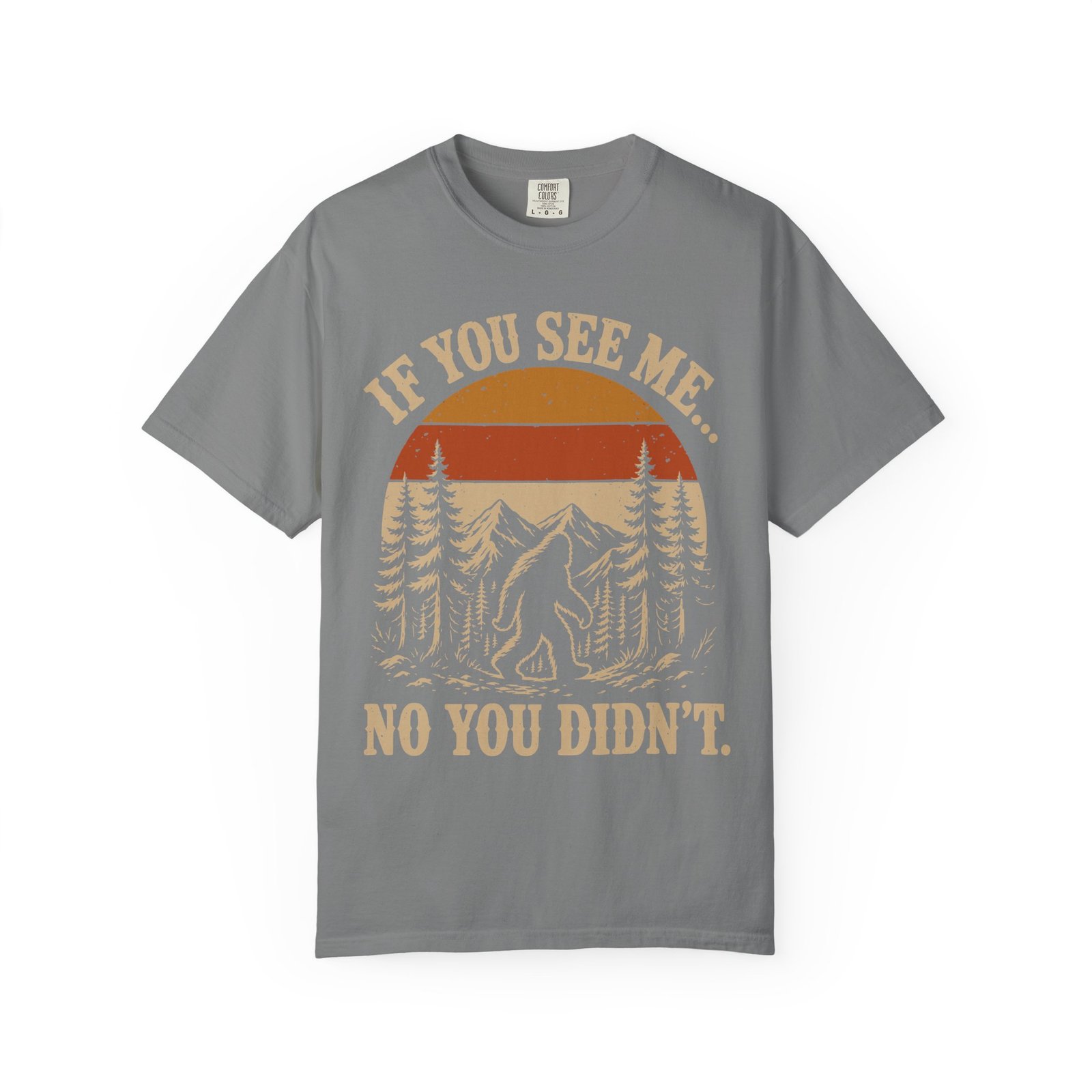 If You See Me - Funny Vintage Cryptid Hiking Bigfoot T-Shirt - Image 5