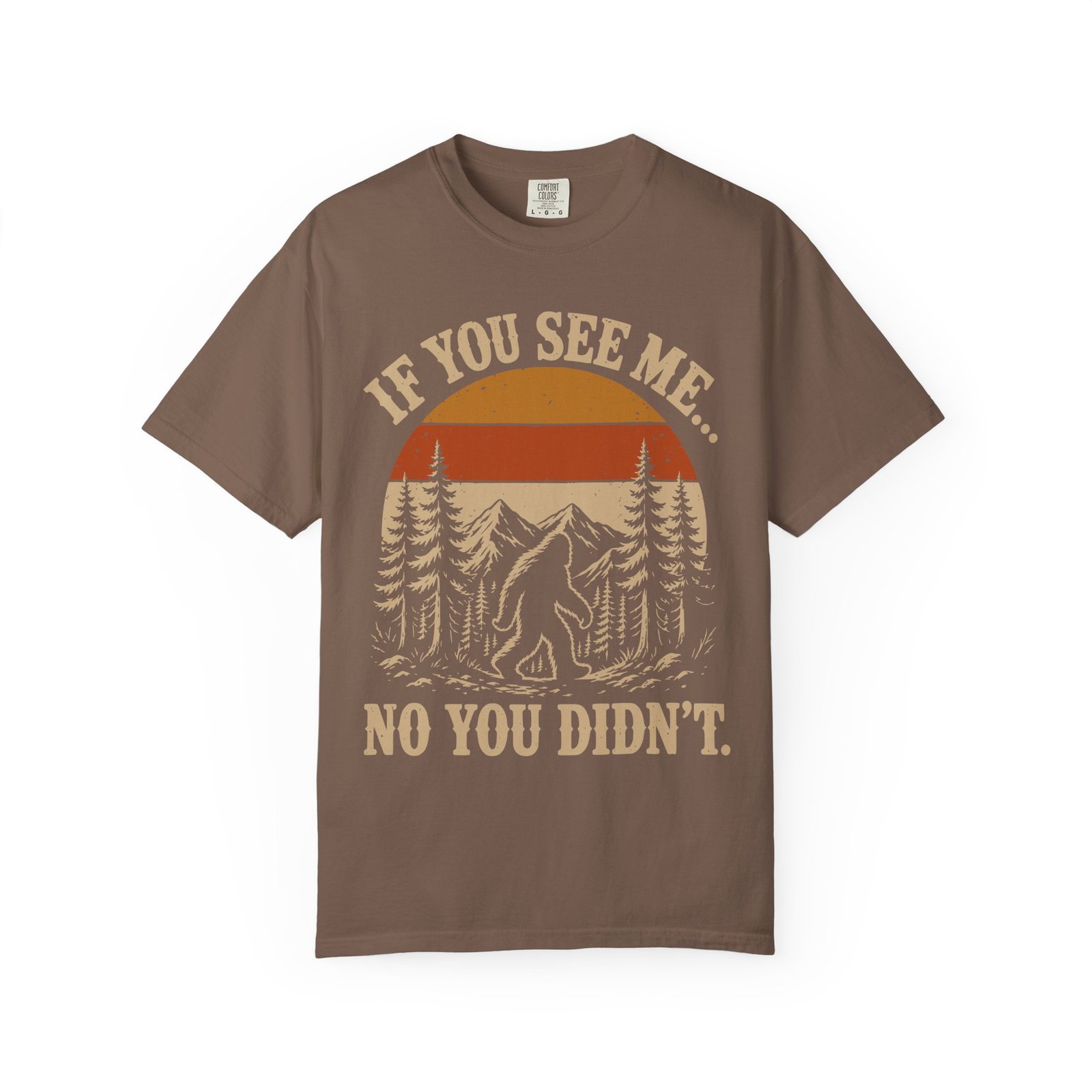 If You See Me - Funny Vintage Cryptid Hiking Bigfoot T-Shirt - Image 4