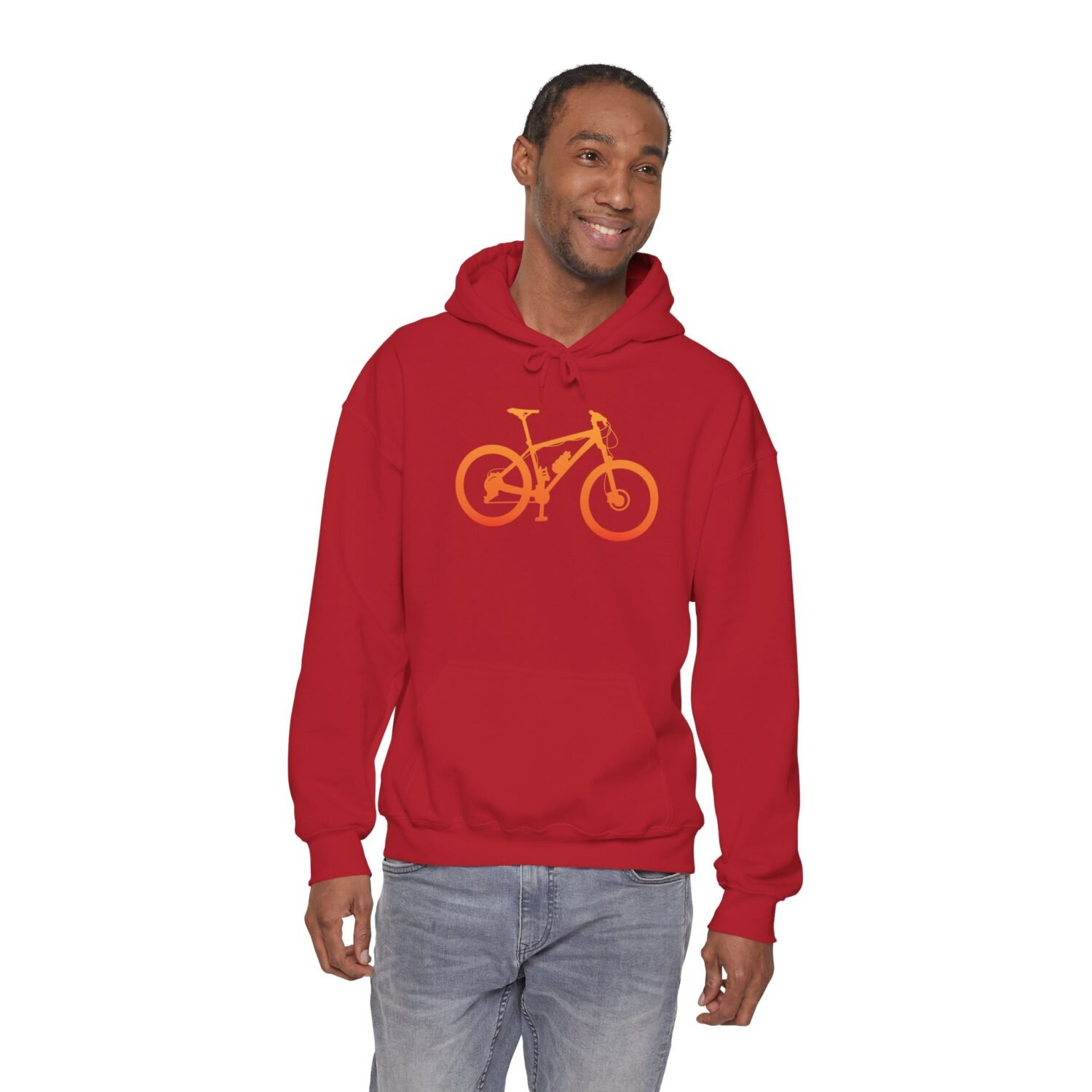 Mountain Bike Hoodie — Orange Gradient Bike Graphic for Cyclists & Outdoor Enthusiasts - Image 66