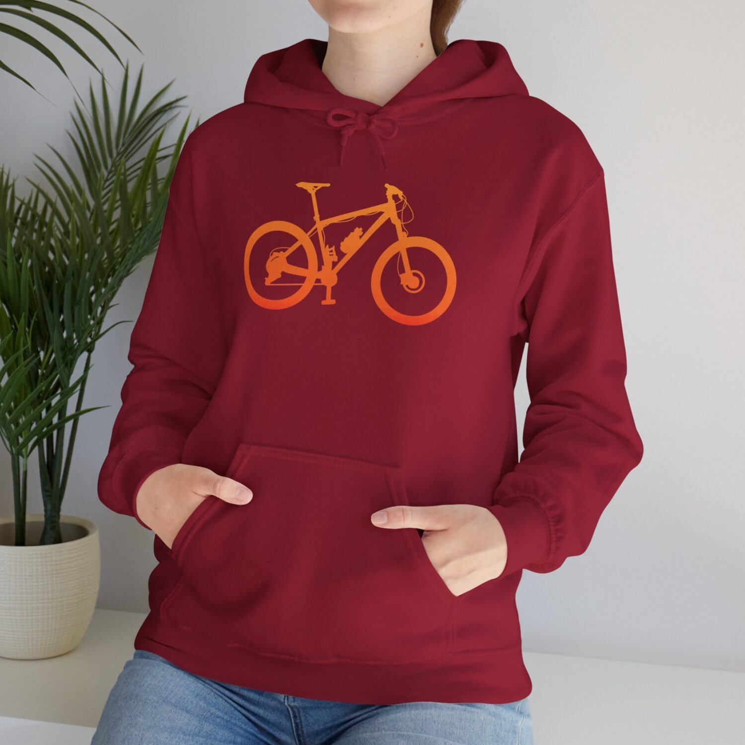 Mountain Bike Hoodie — Orange Gradient Bike Graphic for Cyclists & Outdoor Enthusiasts - Image 70