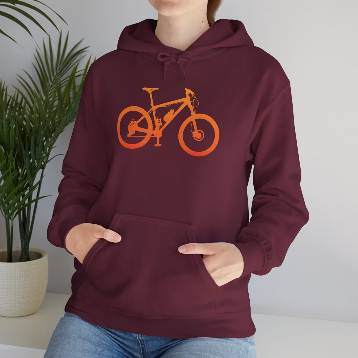 Mountain Bike Hoodie — Orange Gradient Bike Graphic for Cyclists & Outdoor Enthusiasts - Image 10