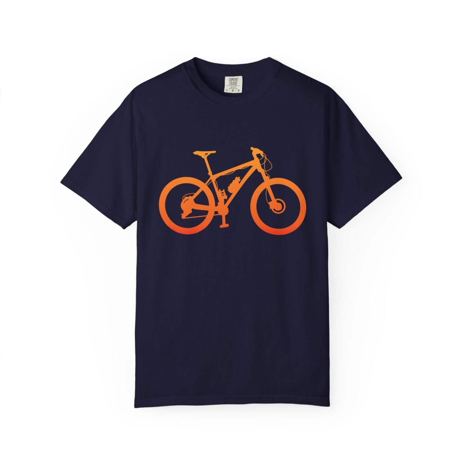 Mountain Bike Silhouette T-Shirt — Orange MTB Graphic Tee for Cyclists - Image 67