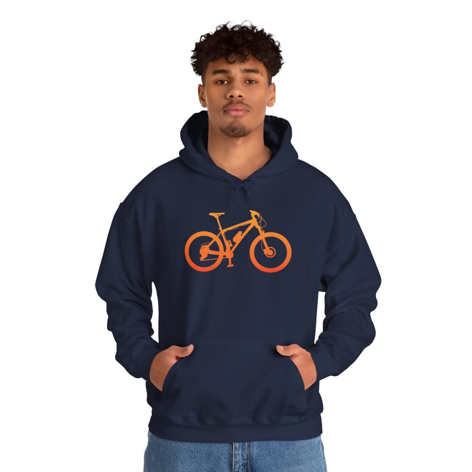 Mountain Bike Hoodie — Orange Gradient Bike Graphic for Cyclists & Outdoor Enthusiasts - Image 51