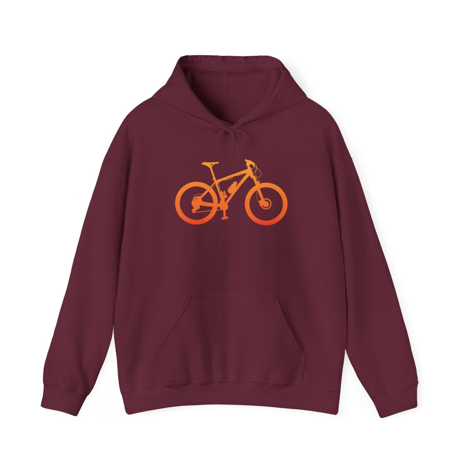 Mountain Bike Hoodie — Orange Gradient Bike Graphic for Cyclists & Outdoor Enthusiasts - Image 7
