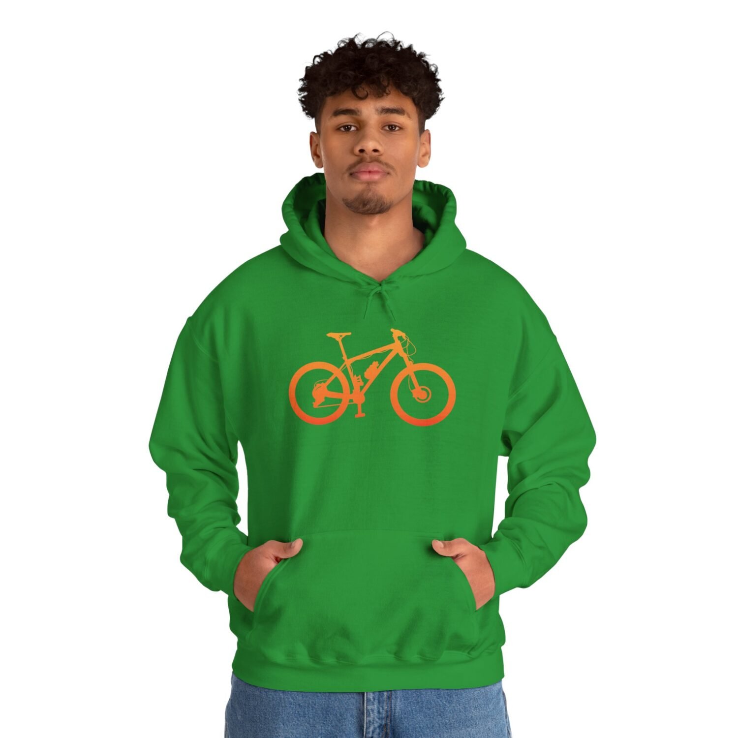 Mountain Bike Hoodie — Orange Gradient Bike Graphic for Cyclists & Outdoor Enthusiasts - Image 27