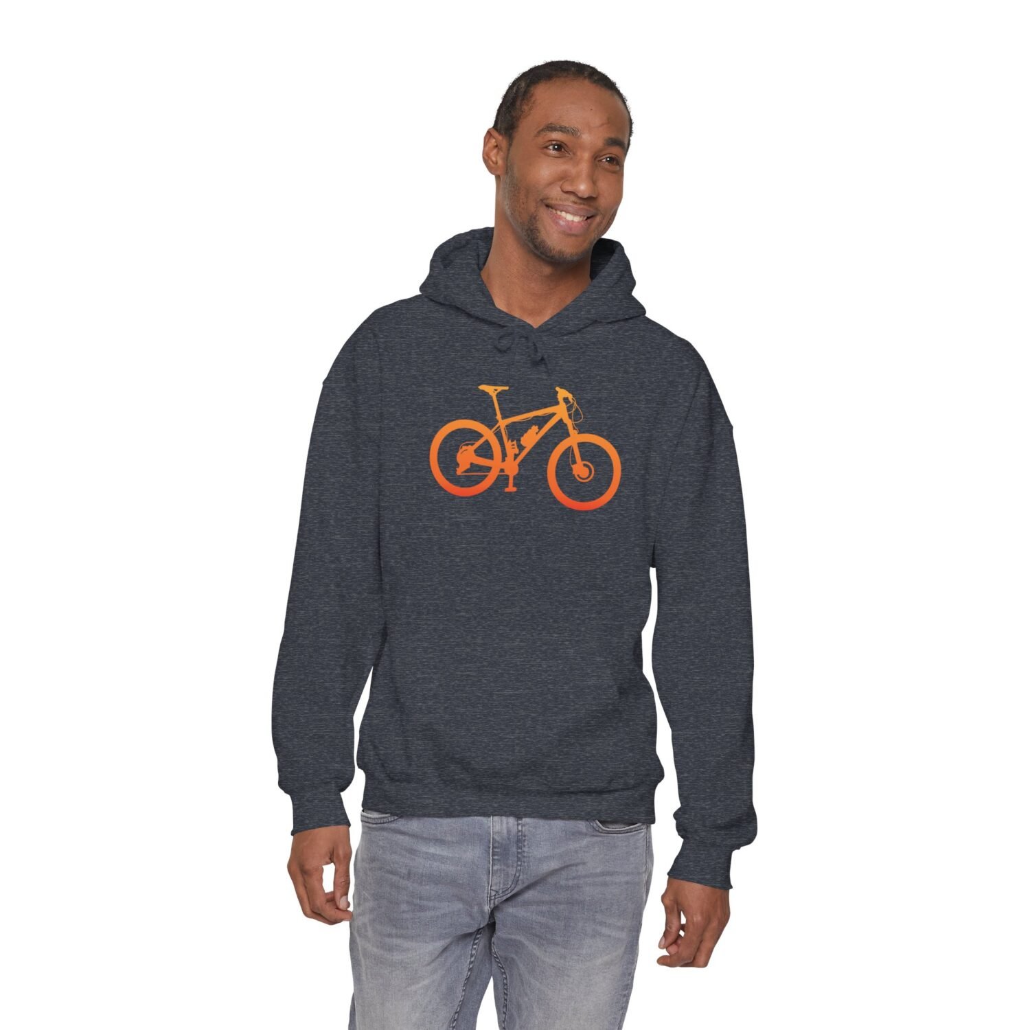 Mountain Bike Hoodie — Orange Gradient Bike Graphic for Cyclists & Outdoor Enthusiasts - Image 36