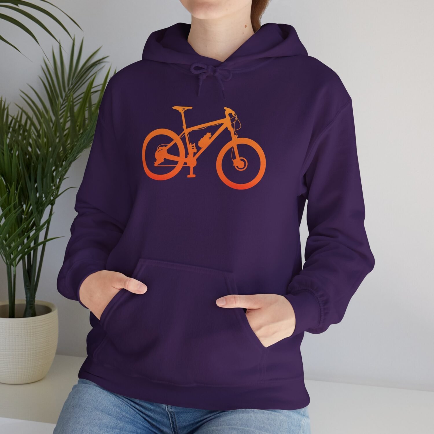 Mountain Bike Hoodie — Orange Gradient Bike Graphic for Cyclists & Outdoor Enthusiasts - Image 58