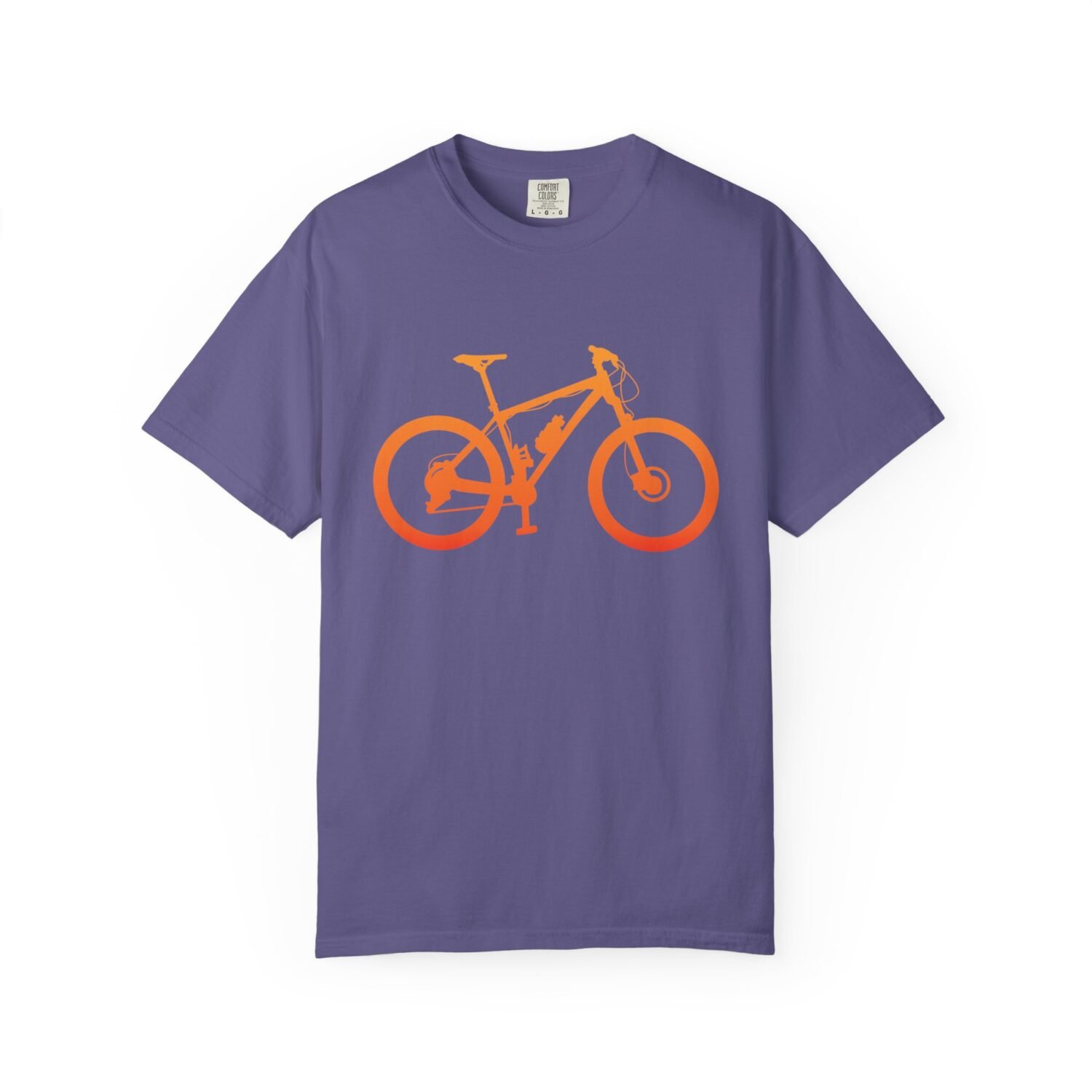 Mountain Bike Silhouette T-Shirt — Orange MTB Graphic Tee for Cyclists - Image 79