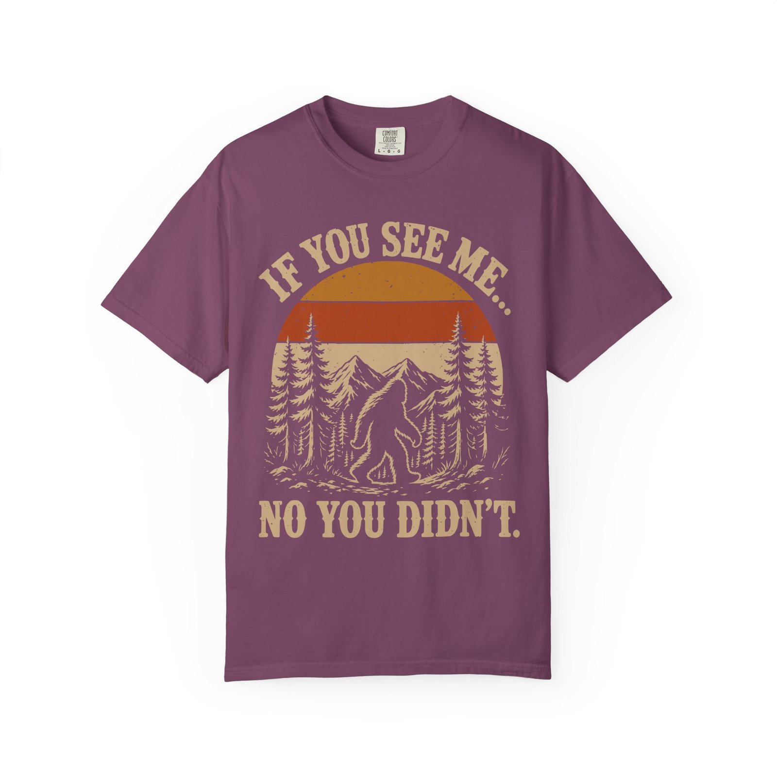 If You See Me - Funny Vintage Cryptid Hiking Bigfoot T-Shirt - Image 6
