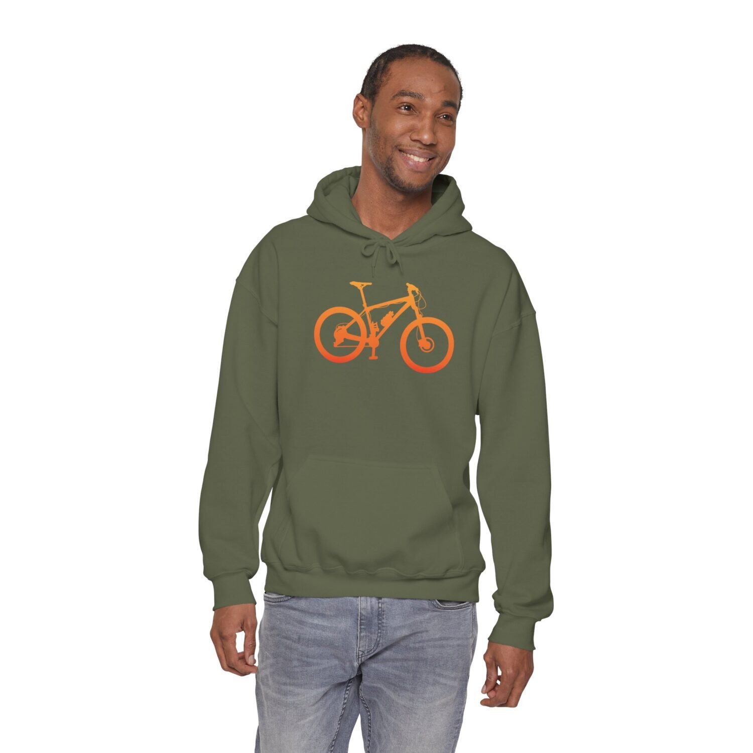 Mountain Bike Hoodie — Orange Gradient Bike Graphic for Cyclists & Outdoor Enthusiasts - Image 18