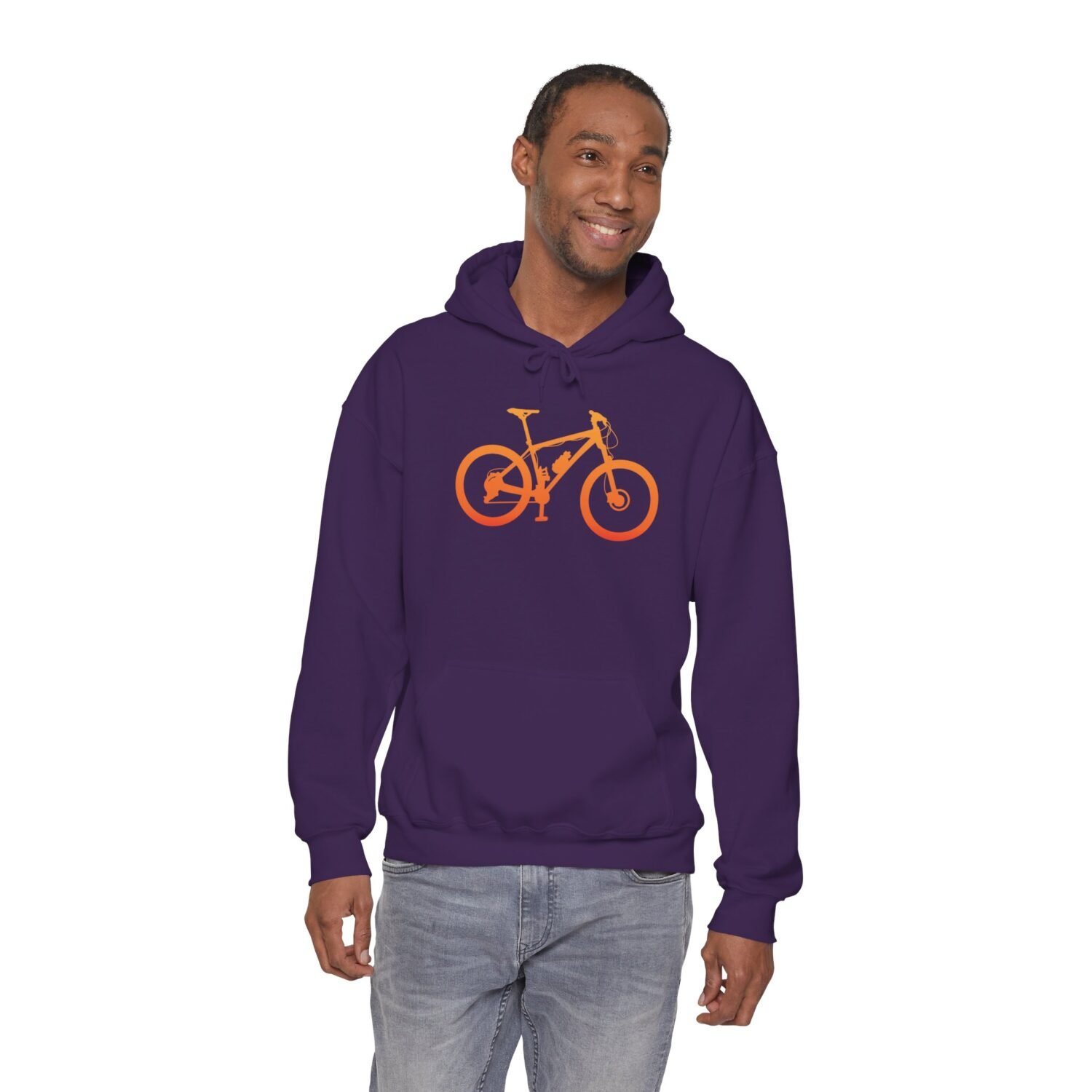 Mountain Bike Hoodie — Orange Gradient Bike Graphic for Cyclists & Outdoor Enthusiasts - Image 60