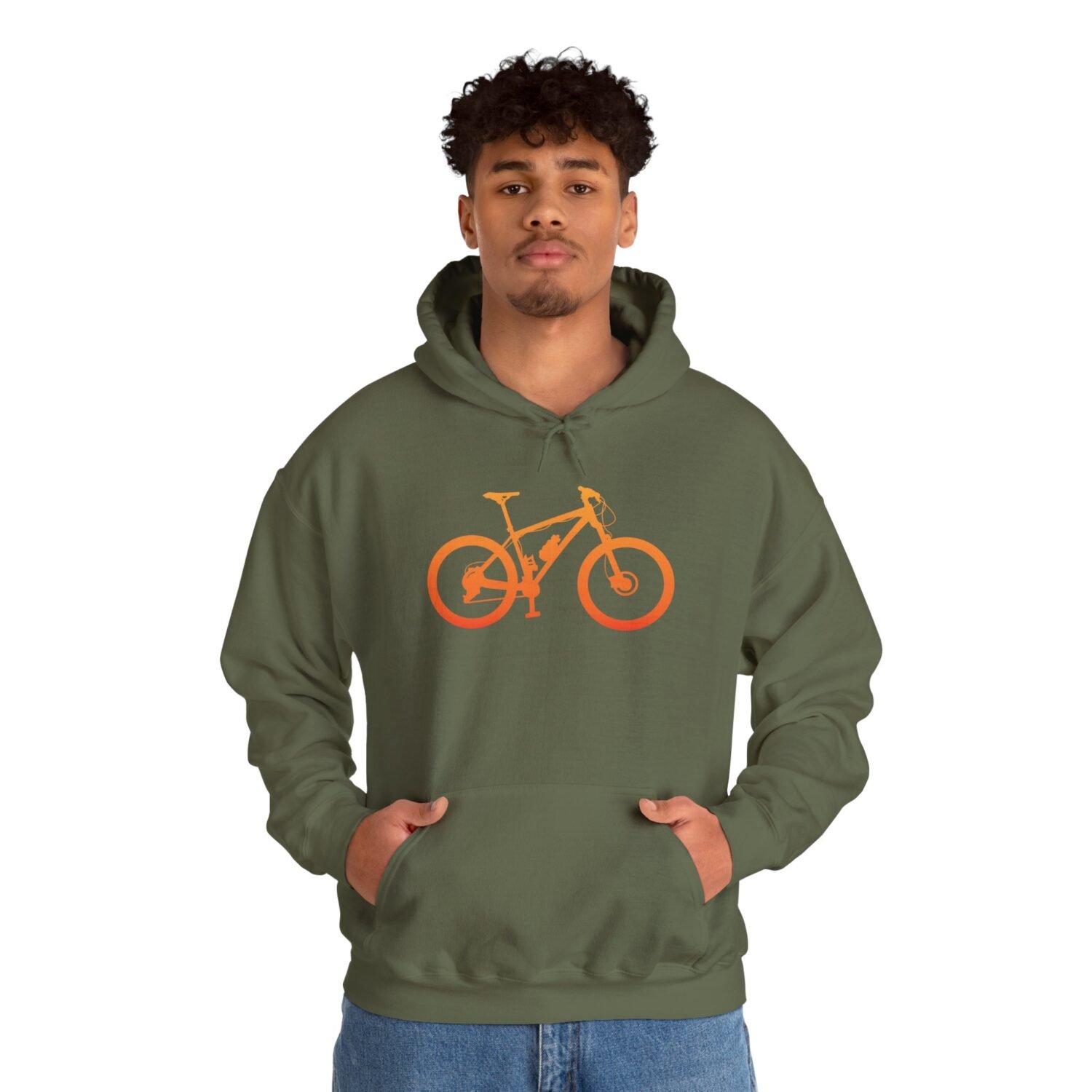 Mountain Bike Hoodie — Orange Gradient Bike Graphic for Cyclists & Outdoor Enthusiasts - Image 15