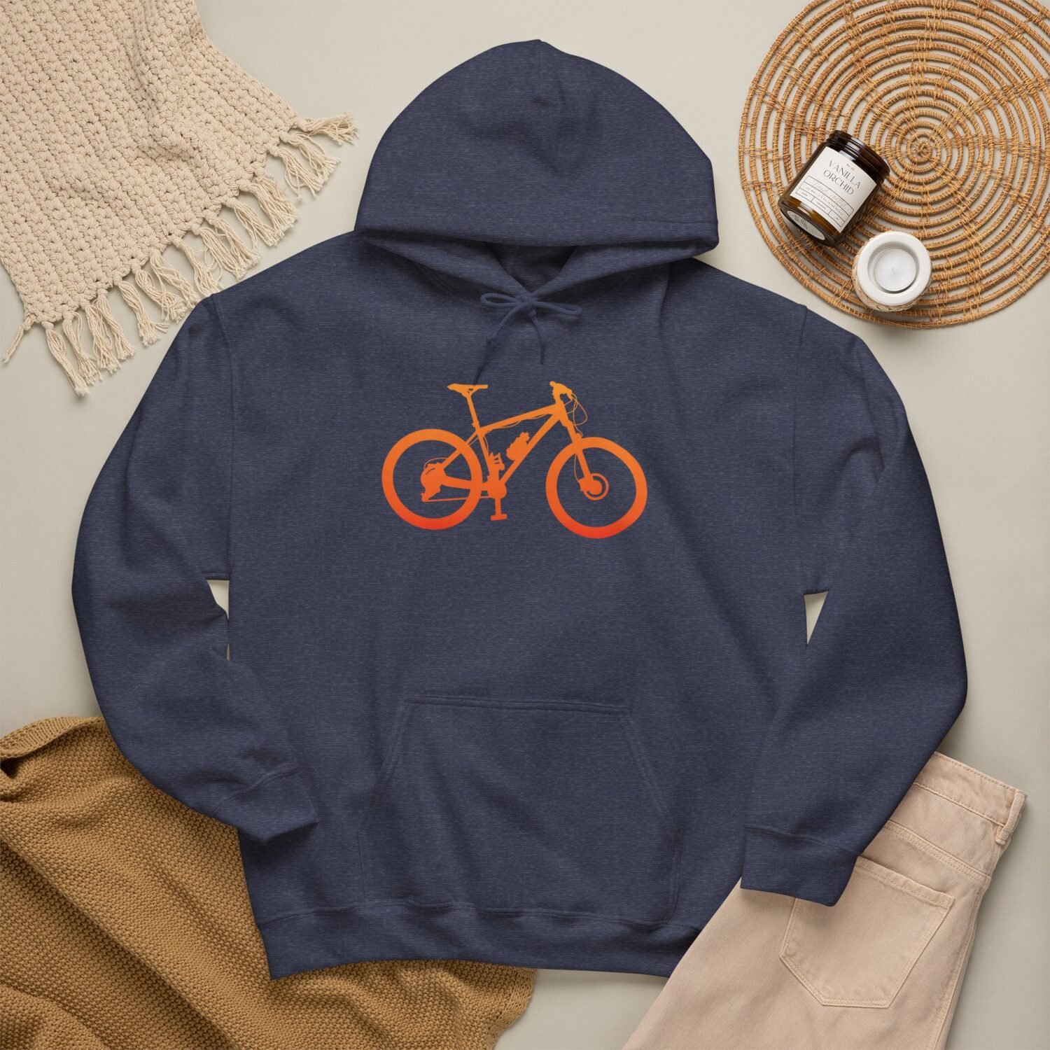 Mountain Bike Hoodie — Orange Gradient Bike Graphic for Cyclists & Outdoor Enthusiasts - Image 32