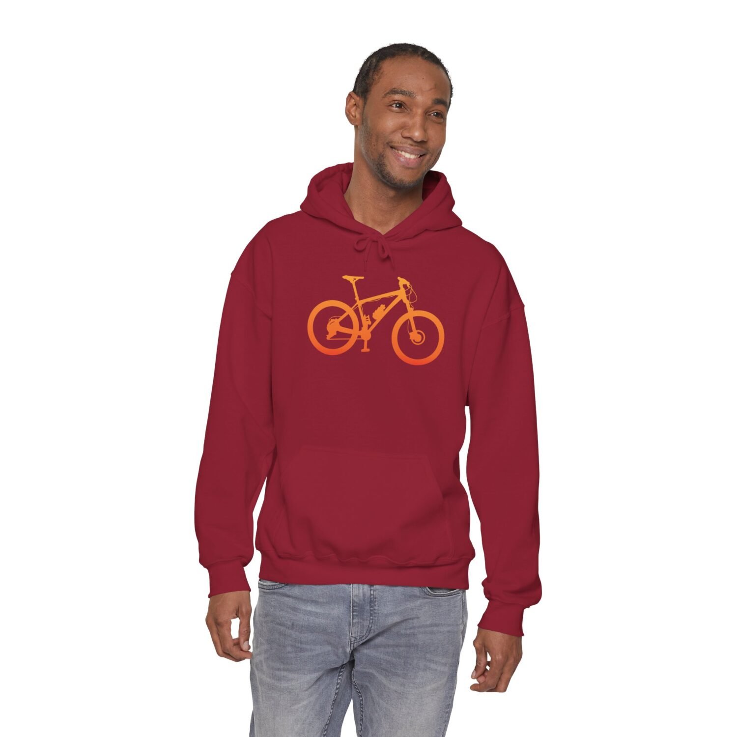 Mountain Bike Hoodie — Orange Gradient Bike Graphic for Cyclists & Outdoor Enthusiasts - Image 72