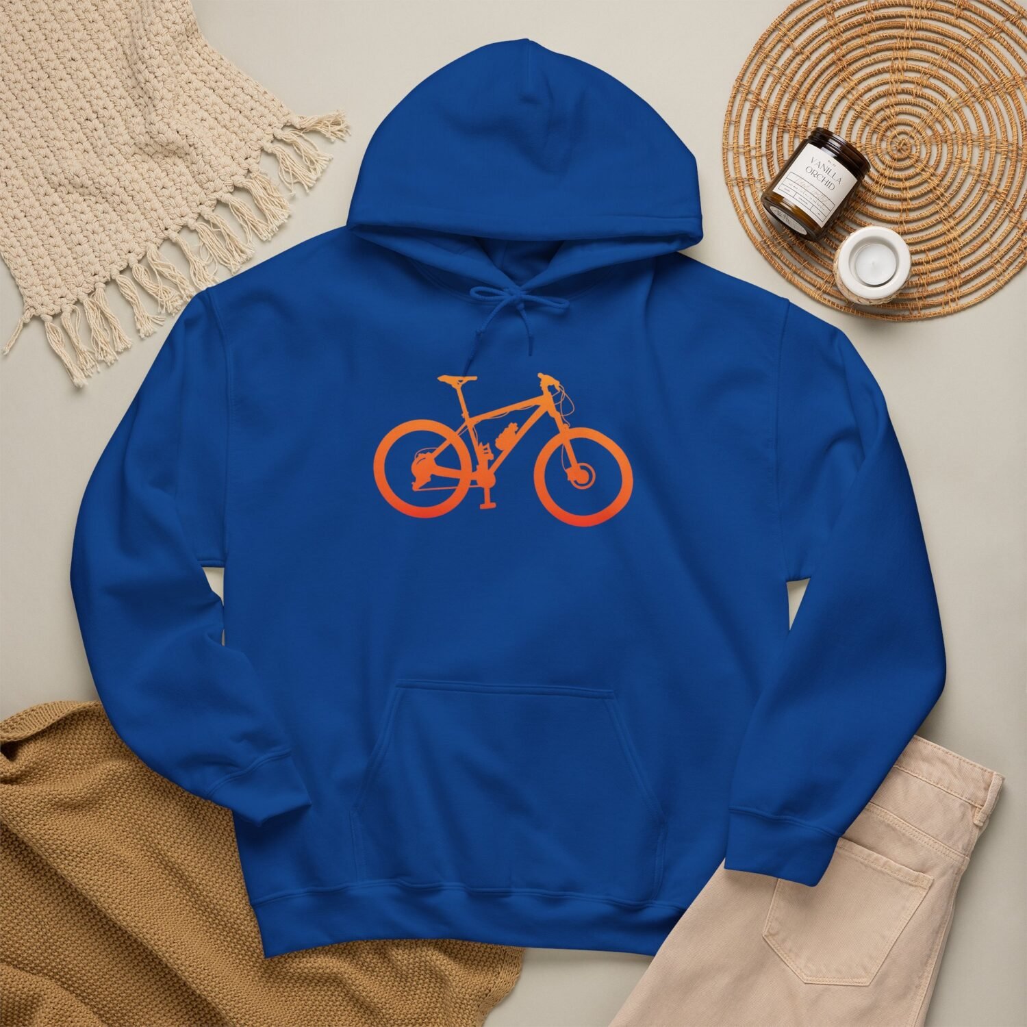 Mountain Bike Hoodie — Orange Gradient Bike Graphic for Cyclists & Outdoor Enthusiasts - Image 44