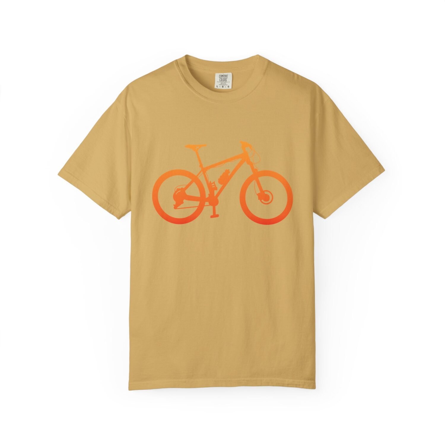 Mountain Bike Silhouette T-Shirt — Orange MTB Graphic Tee for Cyclists - Image 7