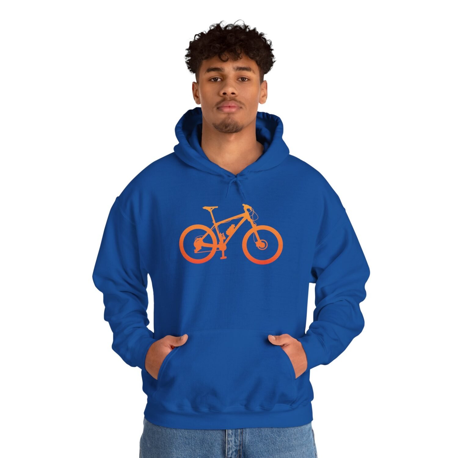 Mountain Bike Hoodie — Orange Gradient Bike Graphic for Cyclists & Outdoor Enthusiasts - Image 45