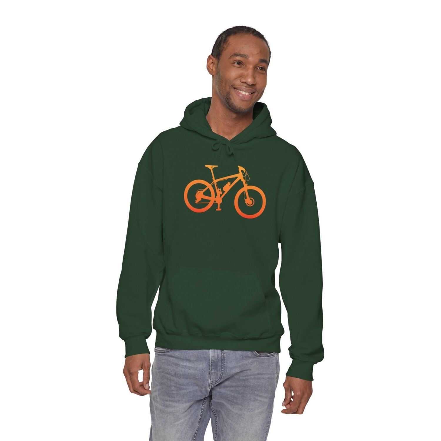 Mountain Bike Hoodie — Orange Gradient Bike Graphic for Cyclists & Outdoor Enthusiasts - Image 24