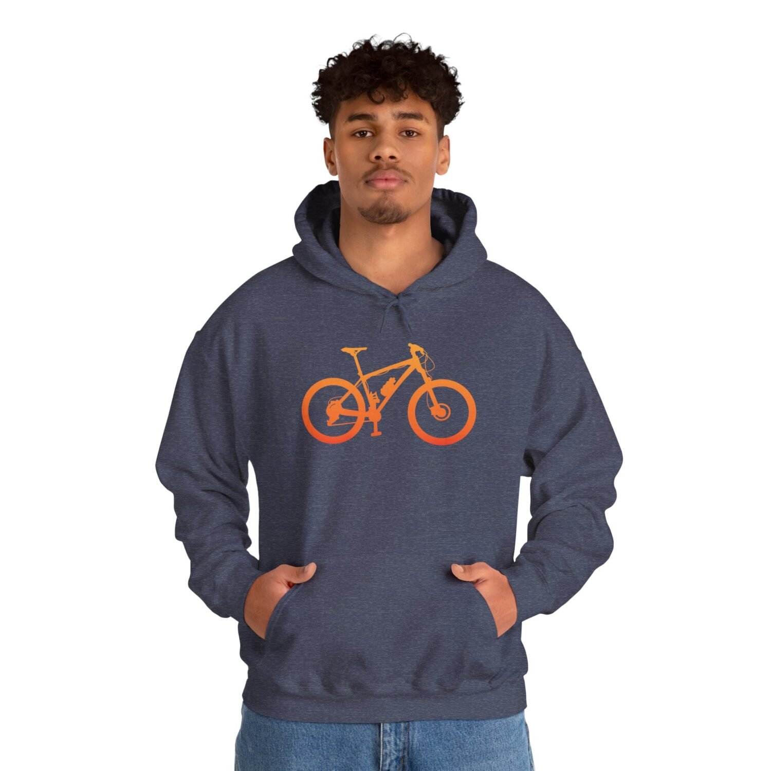 Mountain Bike Hoodie — Orange Gradient Bike Graphic for Cyclists & Outdoor Enthusiasts - Image 33