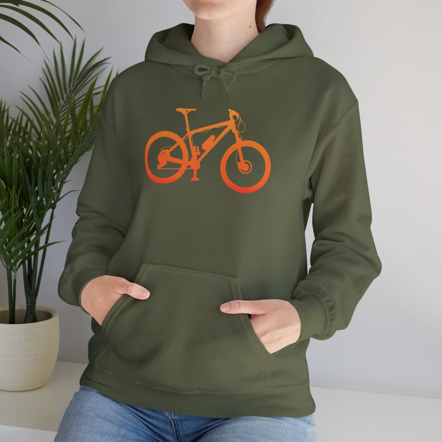 Mountain Bike Hoodie — Orange Gradient Bike Graphic for Cyclists & Outdoor Enthusiasts - Image 16