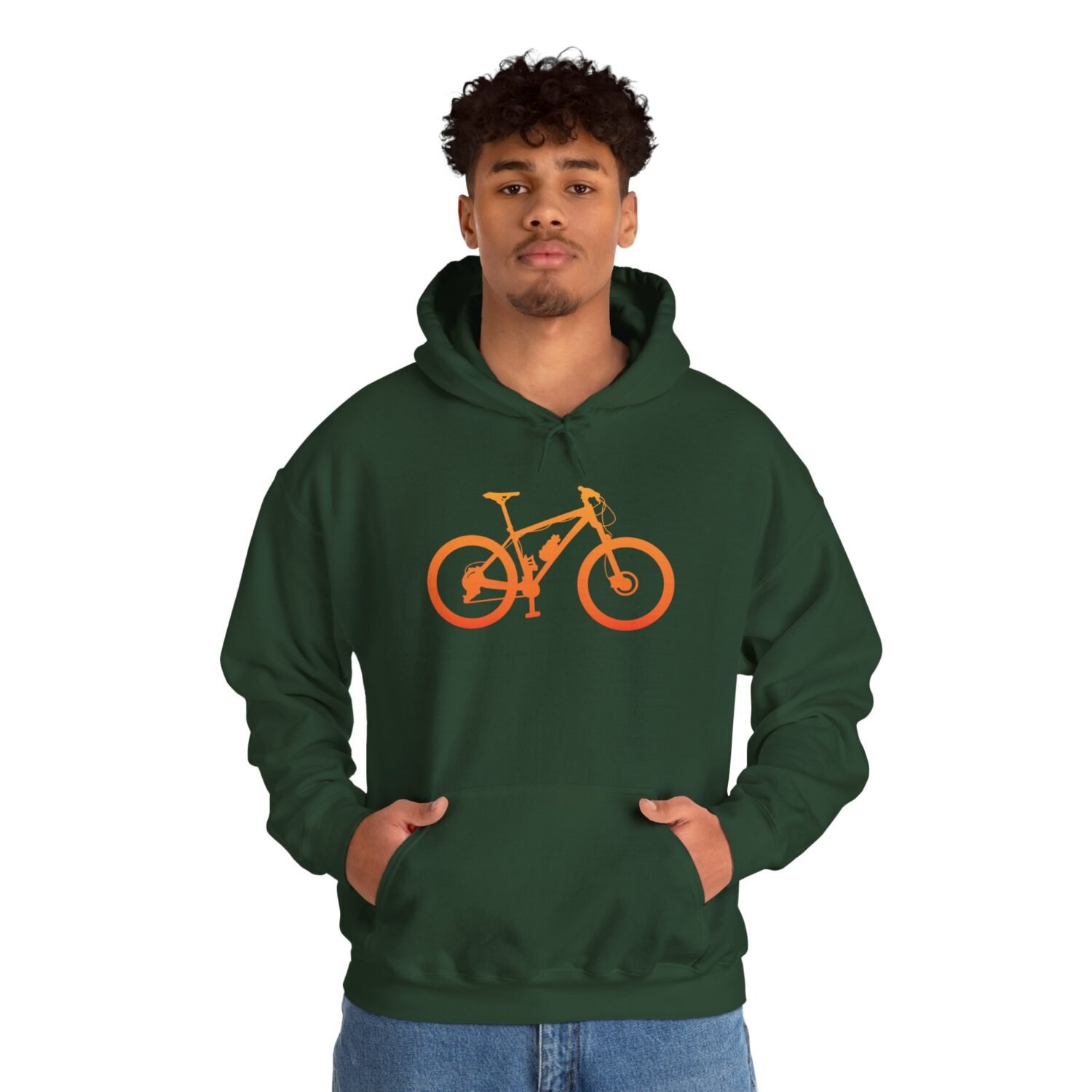 Mountain Bike Hoodie — Orange Gradient Bike Graphic for Cyclists & Outdoor Enthusiasts - Image 21