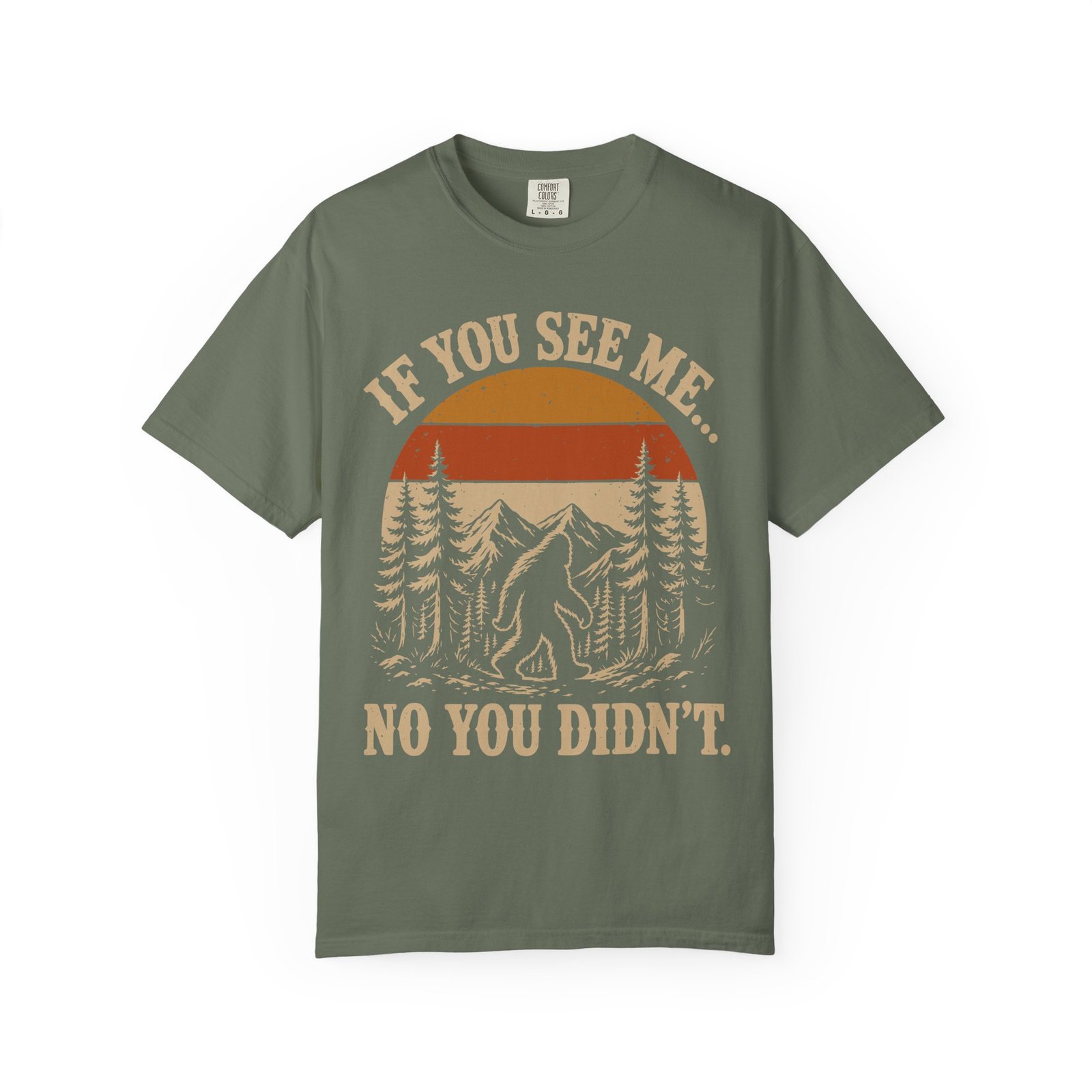 If You See Me - Funny Vintage Cryptid Hiking Bigfoot T-Shirt - Image 3