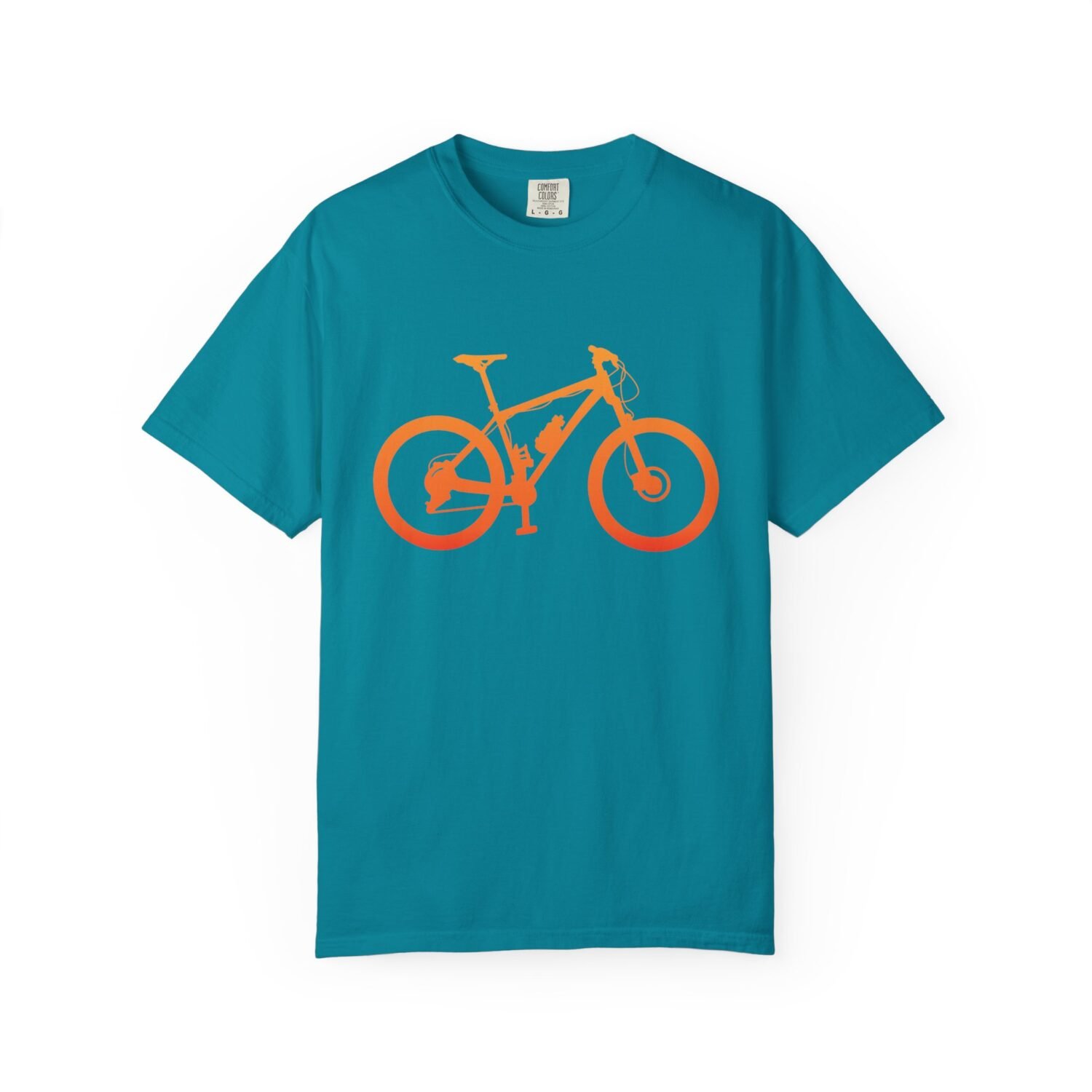 Mountain Bike Silhouette T-Shirt — Orange MTB Graphic Tee for Cyclists - Image 49