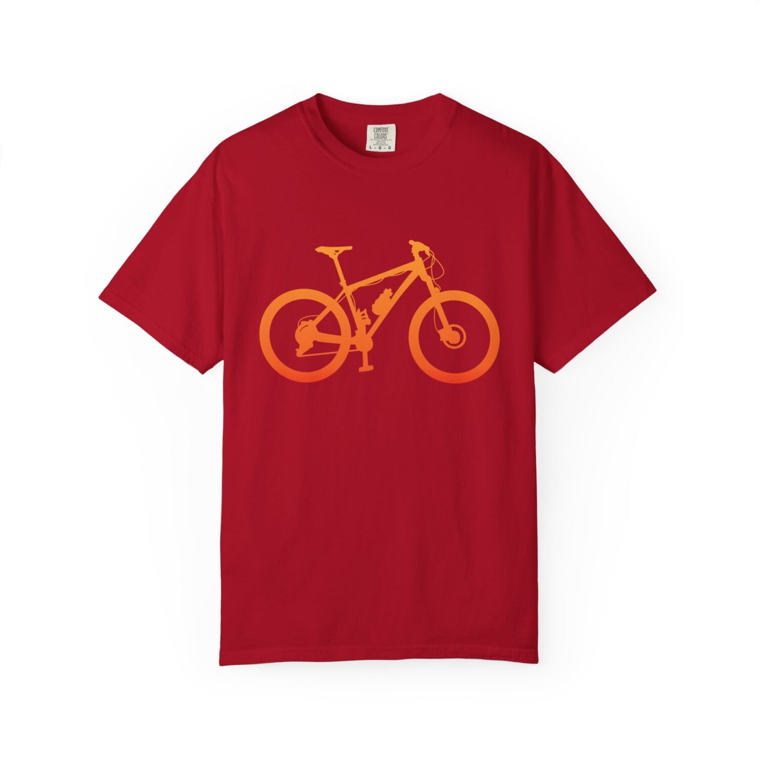 Mountain Bike Silhouette T-Shirt — Orange MTB Graphic Tee for Cyclists - Image 91
