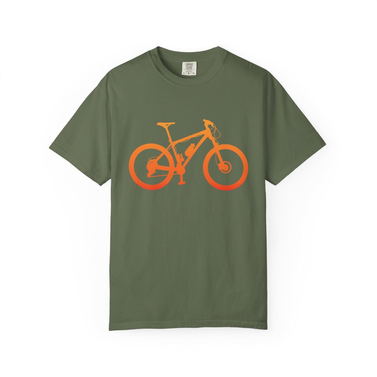 Mountain Bike Silhouette T-Shirt — Orange MTB Graphic Tee for Cyclists - Image 31