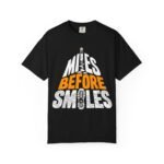 Miles Before Smiles Funny Hiking Design T-Shirt