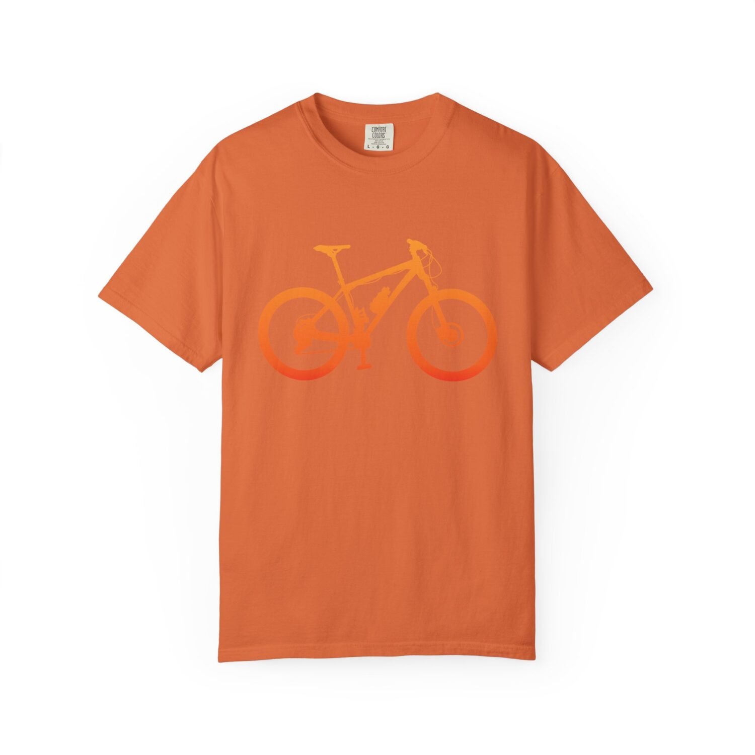 Mountain Bike Silhouette T-Shirt — Orange MTB Graphic Tee for Cyclists - Image 13