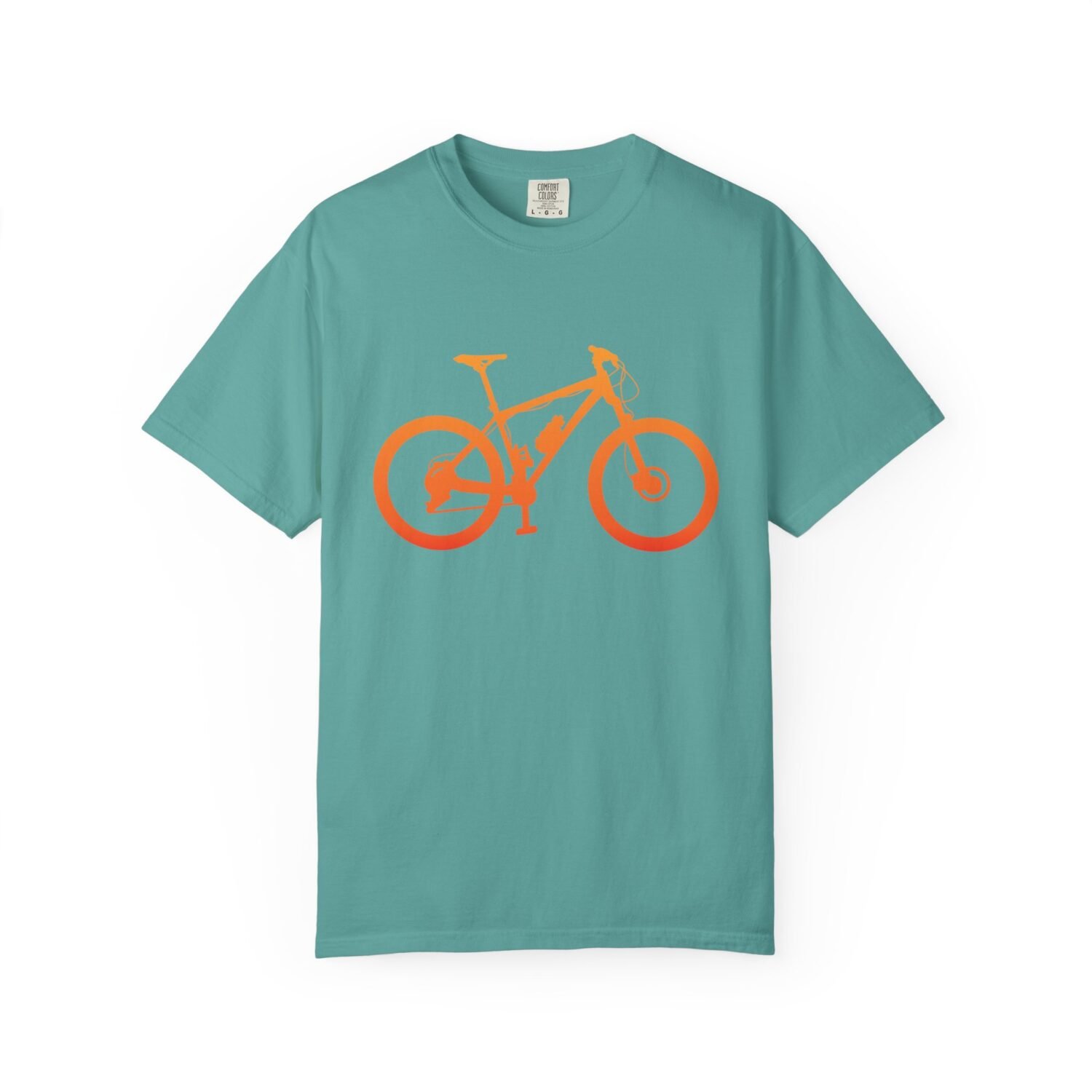 Mountain Bike Silhouette T-Shirt — Orange MTB Graphic Tee for Cyclists - Image 43