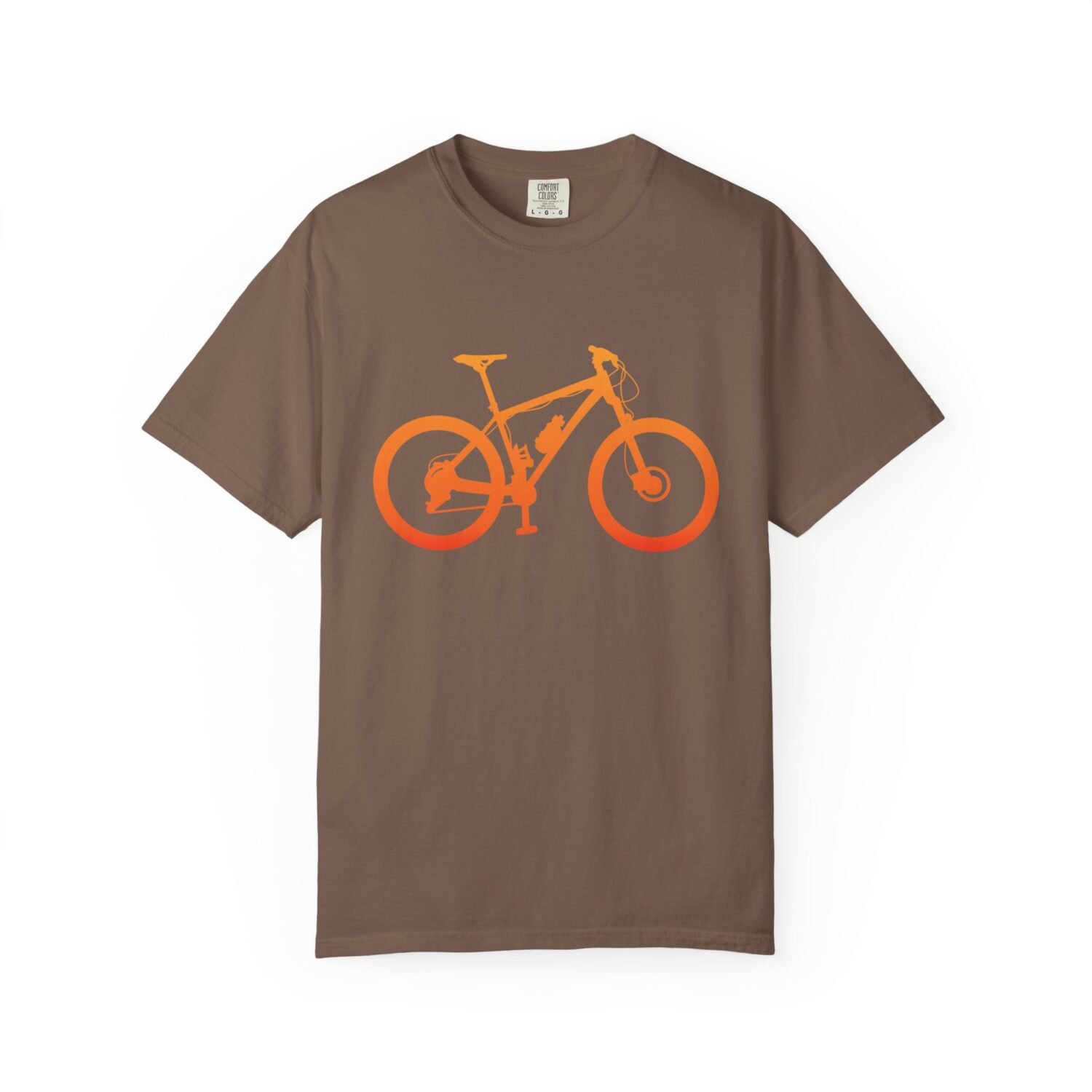 Mountain Bike Silhouette T-Shirt — Orange MTB Graphic Tee for Cyclists - Image 19