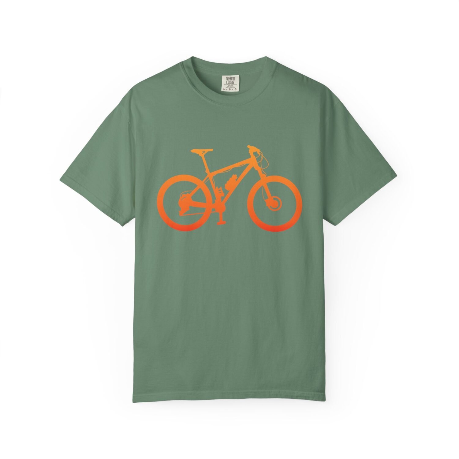 Mountain Bike Silhouette T-Shirt — Orange MTB Graphic Tee for Cyclists - Image 37