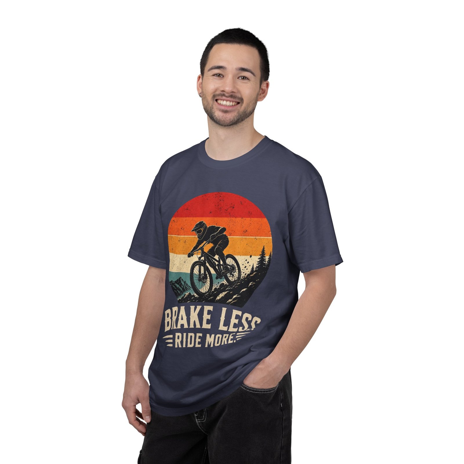 Brake Less Ride More Mountain Bike T-Shirt - Image 9