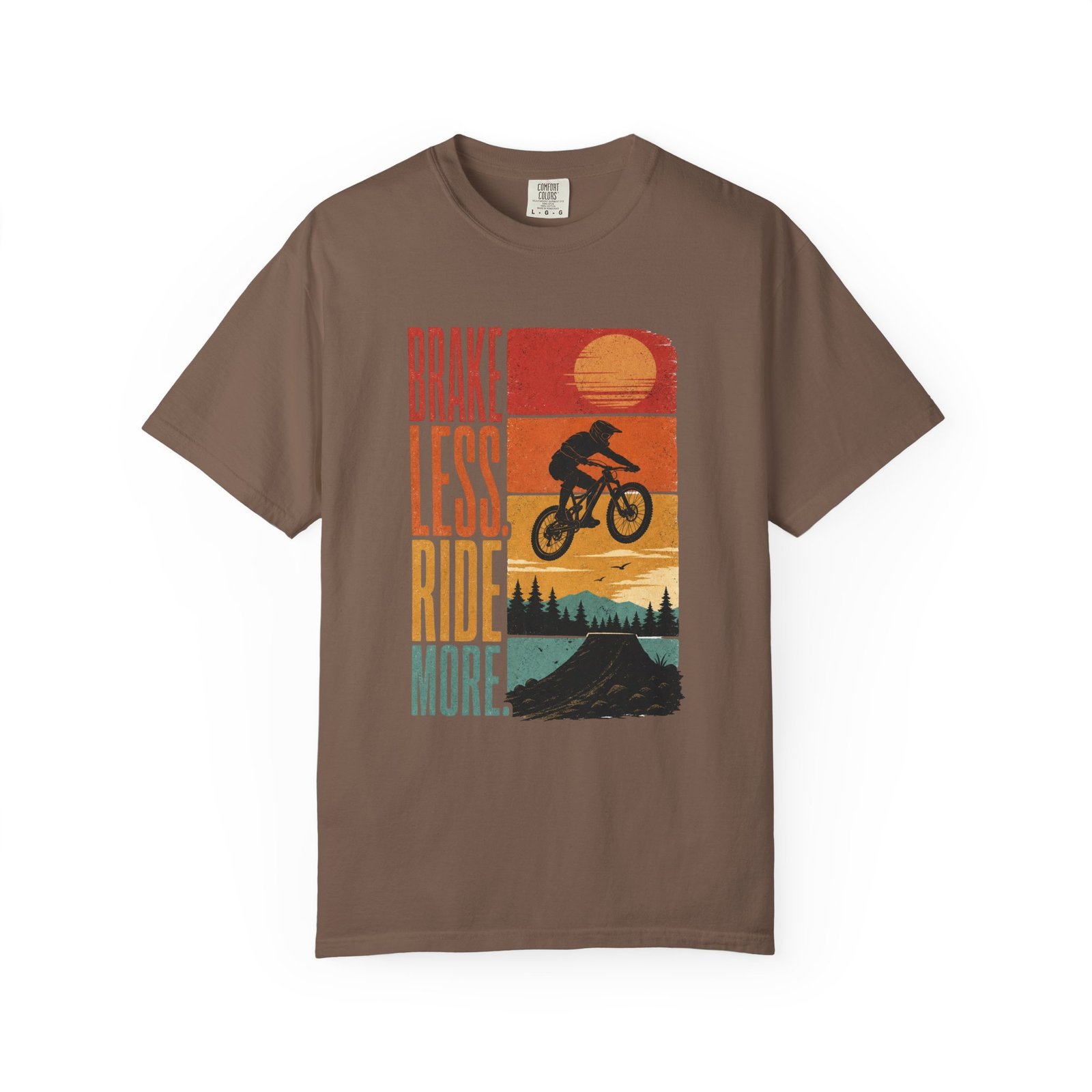 Brake Less, Ride More Mountain Bike T-Shirt - Image 4