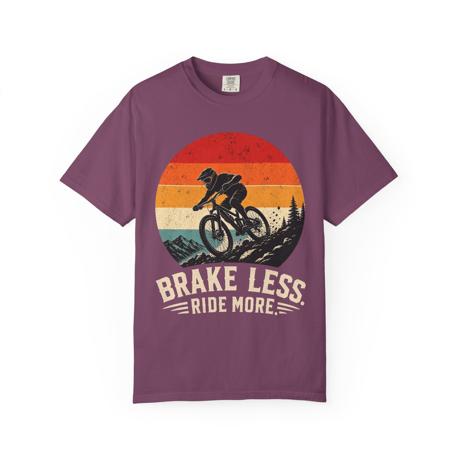 Brake Less Ride More Mountain Bike T-Shirt - Image 6