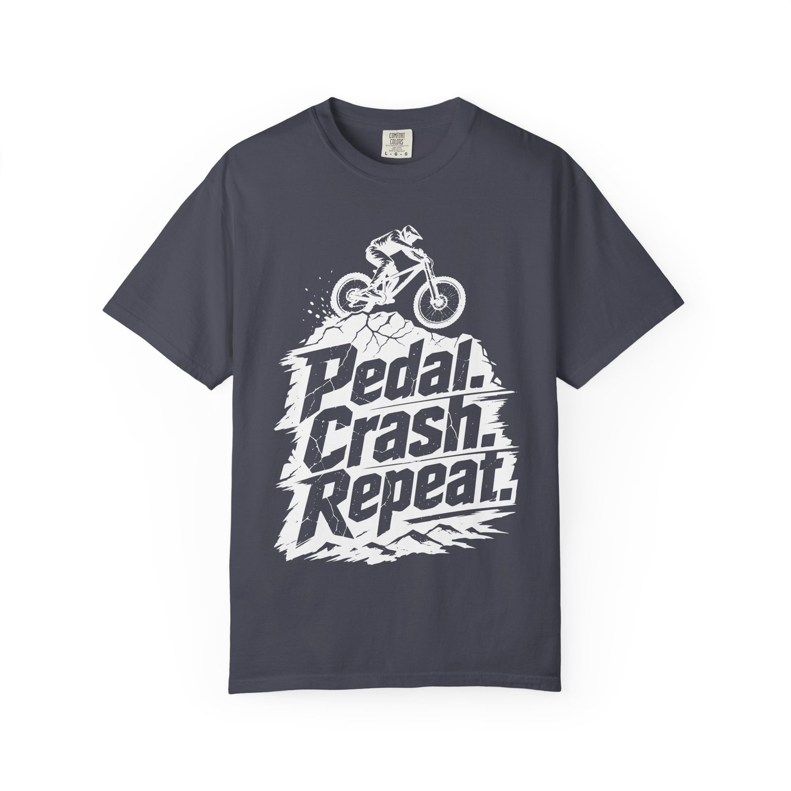 Pedal Crash Repeat Funny Mountain Biking MTB T-Shirt