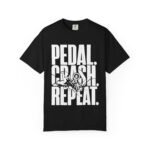 Pedal Crash Repeat Funny Mountain Bike T-Shirt