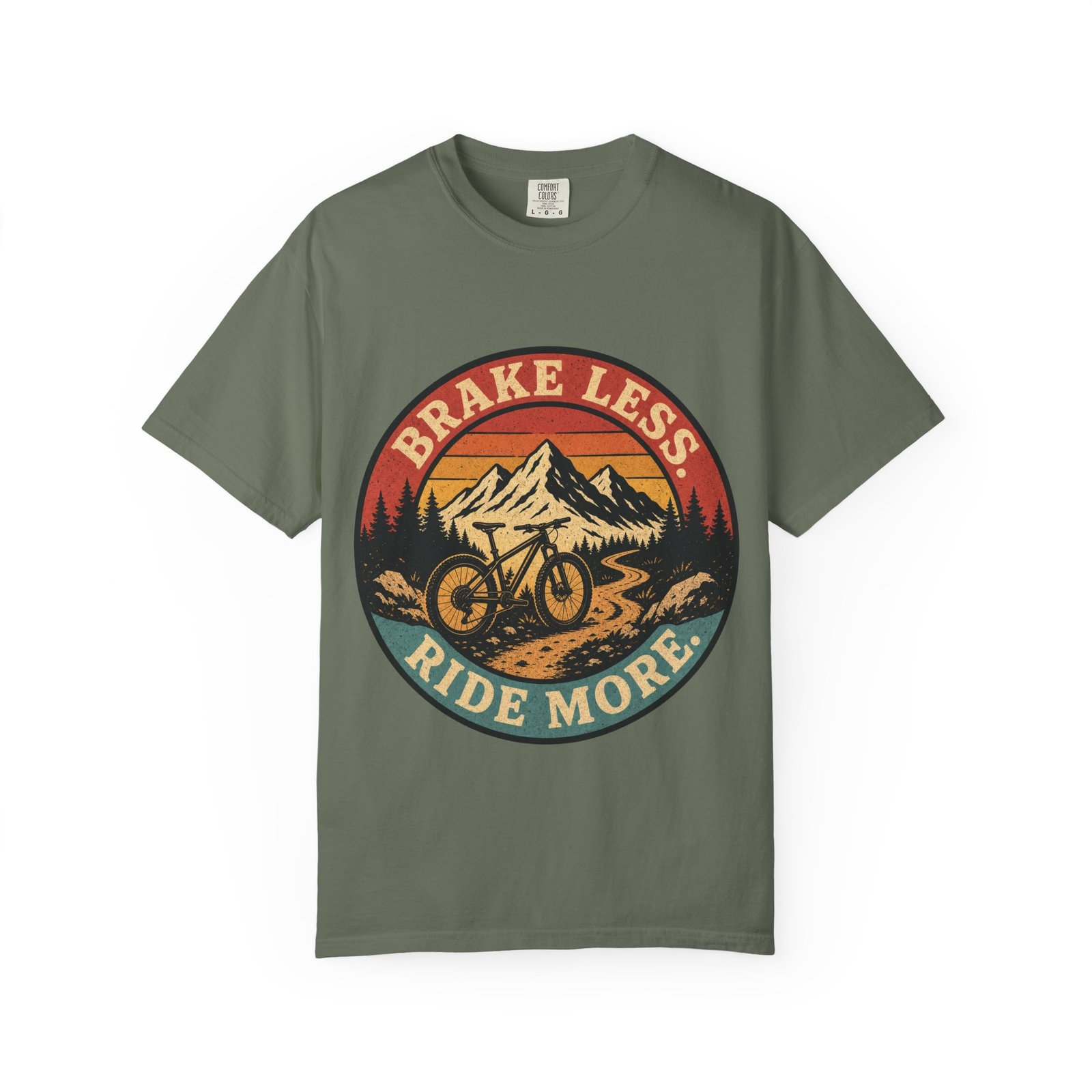 Brake Less, Ride More 2 Mountain Bike T-Shirt - Image 3