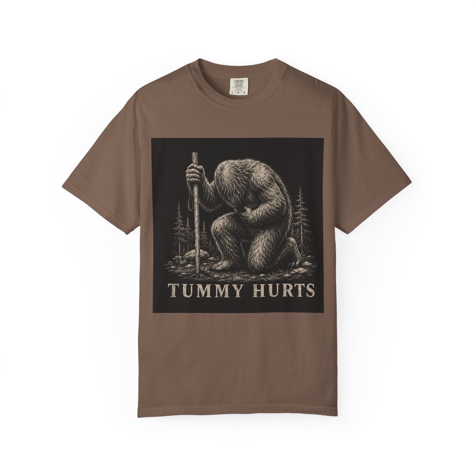 Funny Retro Cryptid Hiking Bigfoot T-Shirt - Image 4