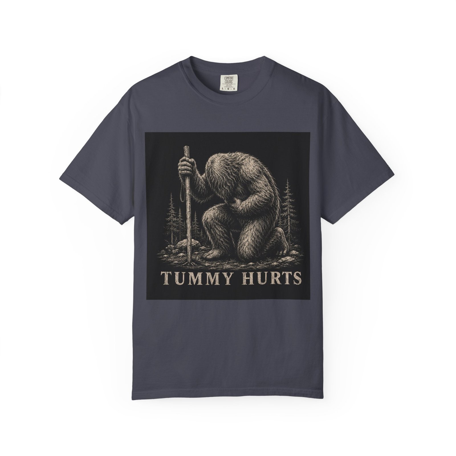 Funny Retro Cryptid Hiking Bigfoot T-Shirt - Image 3