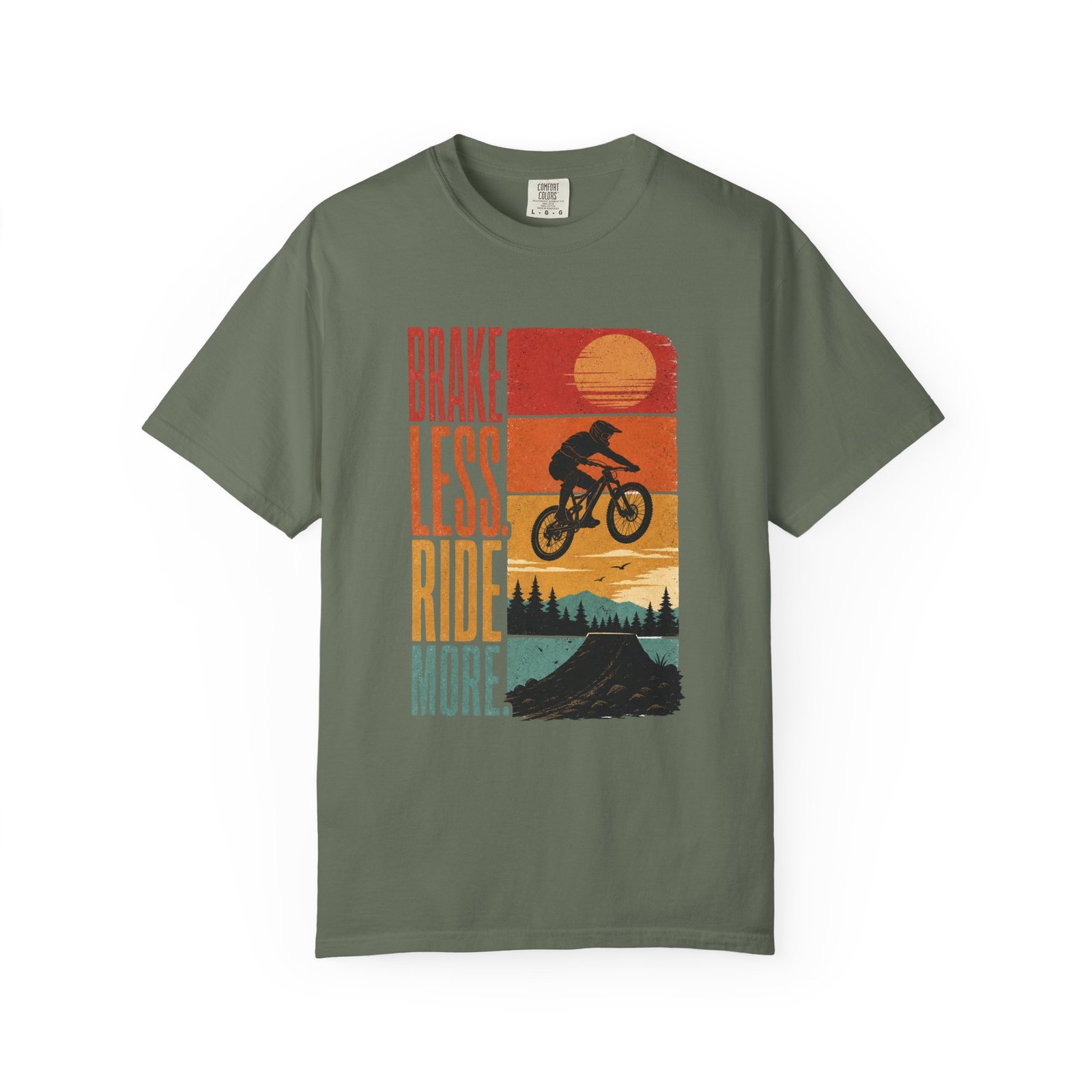 Brake Less, Ride More Mountain Bike T-Shirt - Image 3
