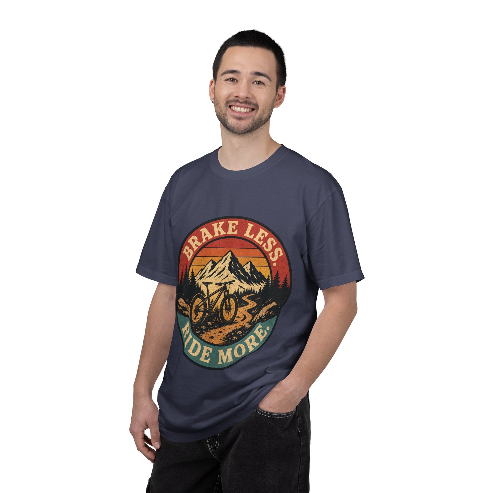Brake Less, Ride More 2 Mountain Bike T-Shirt - Image 9