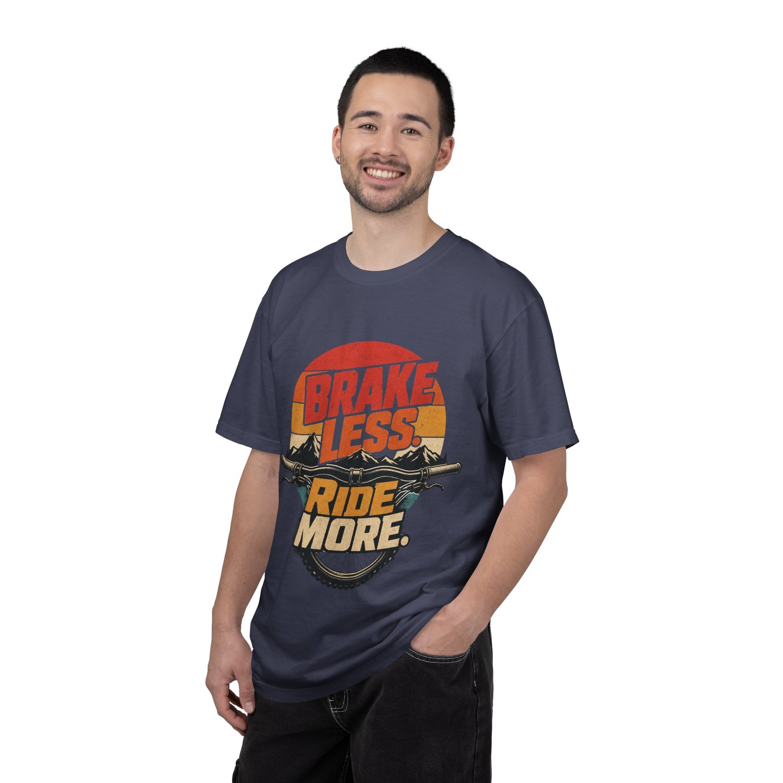Brake Less - Ride More Mountain Bike T-Shirt - Image 9