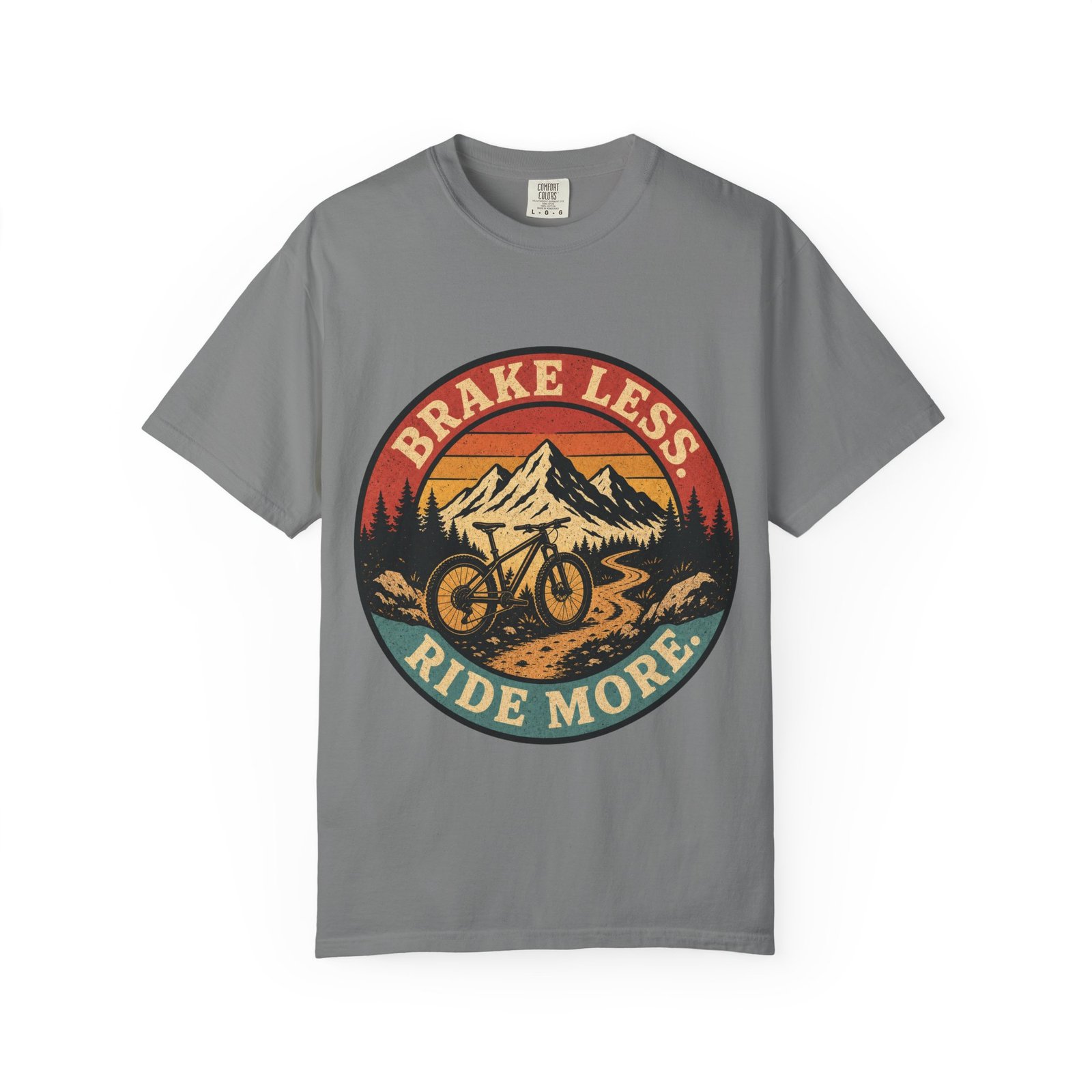 Brake Less, Ride More 2 Mountain Bike T-Shirt - Image 5