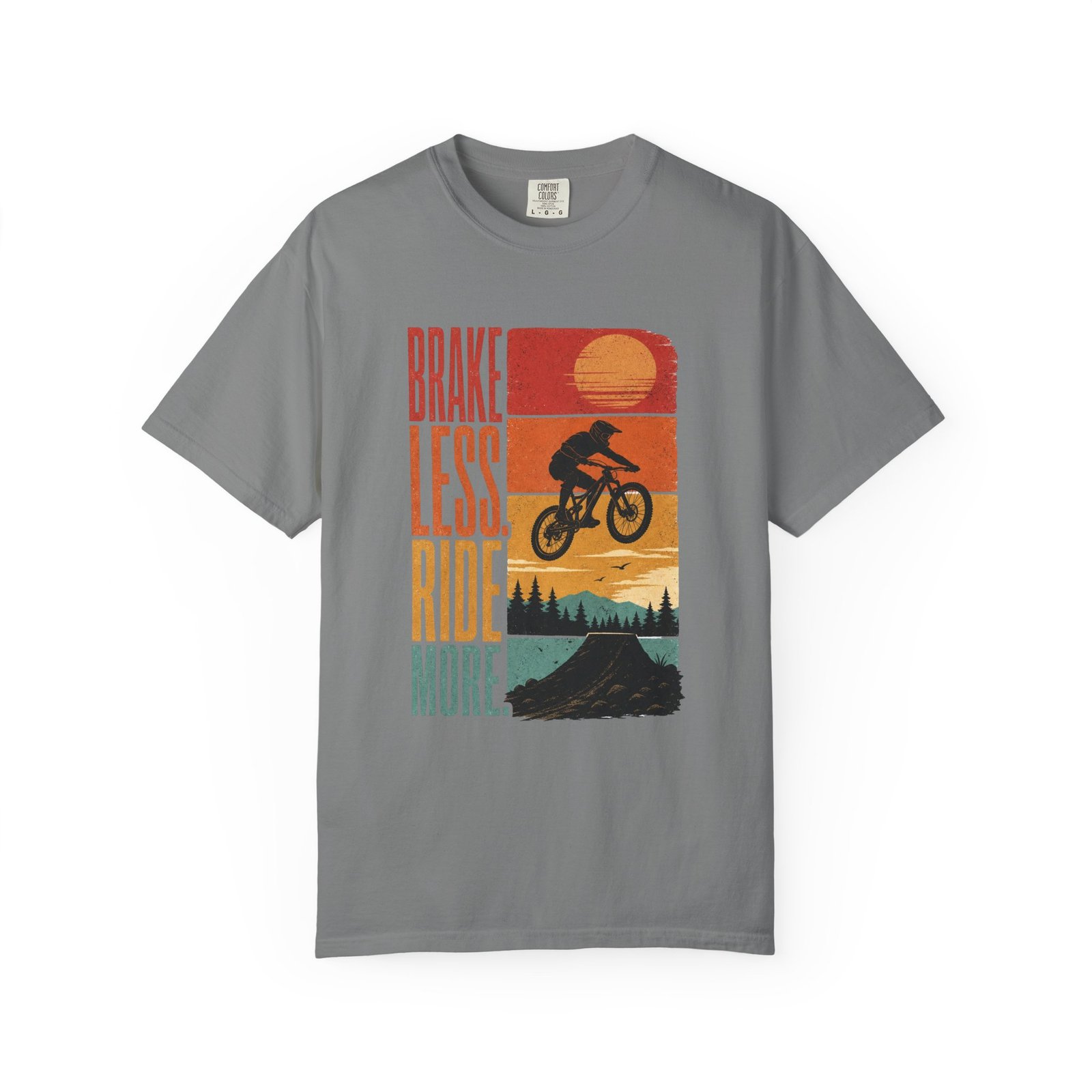 Brake Less, Ride More Mountain Bike T-Shirt - Image 5